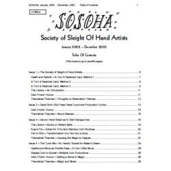 SOSOHA Society of Sleight of Hand Artists by Gregg Webb