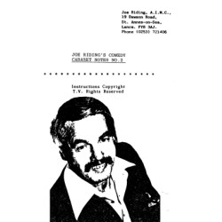 Comedy Cabaret Notes 2 by Joe Riding