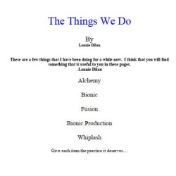 The Thing We Do by Lonnie Dilan